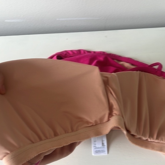 J Crew ruched bandeau one piece strapless or strap slimming swimsuit size 22 - Picture 8 of 16